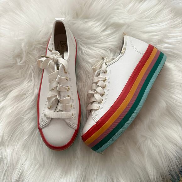 Rainbow Platform Keds Sneakers - Picture 1 of 8